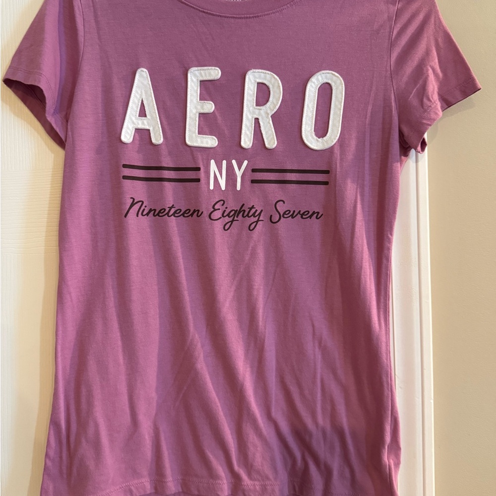 Aeropostale Classic Crew Tee in Purple